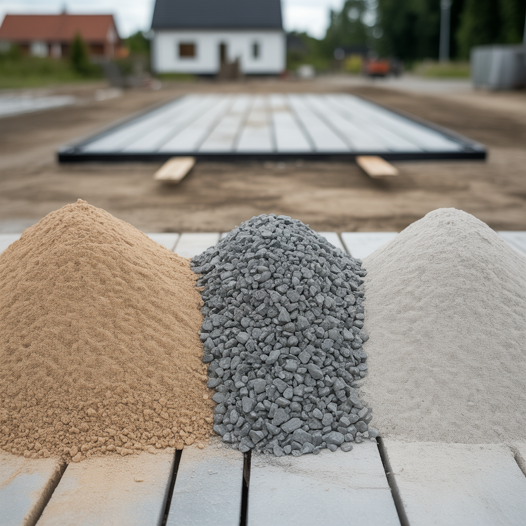6.Vad ar skillnaden mellan sand makadam och stenmjol vid markforberedelser