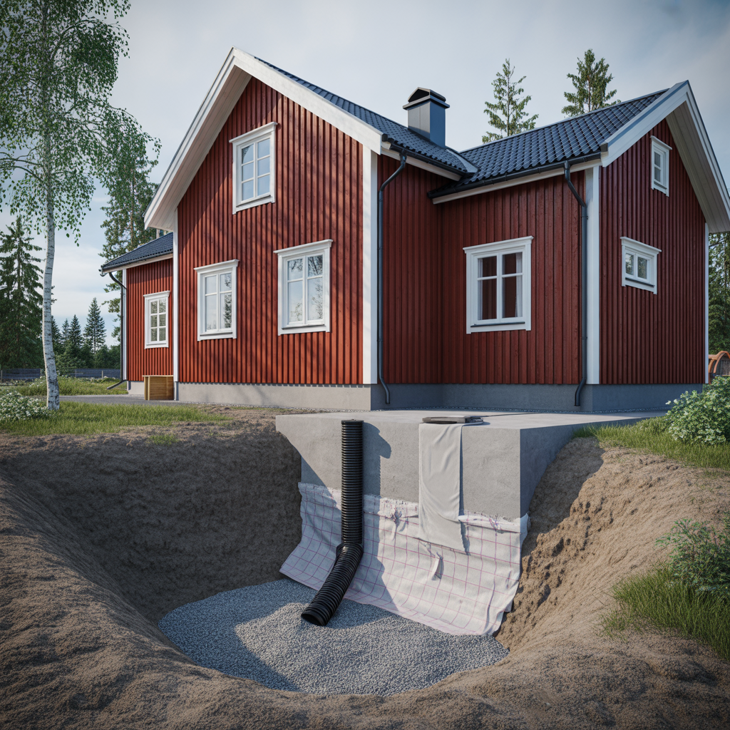 dranering runt husgrund kostnad metodval och livslangd