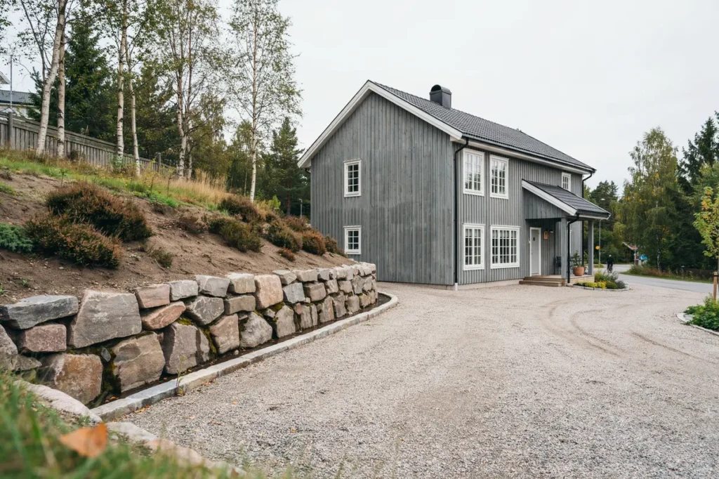 planera parkering i sluttande tr dg rd med st dmur