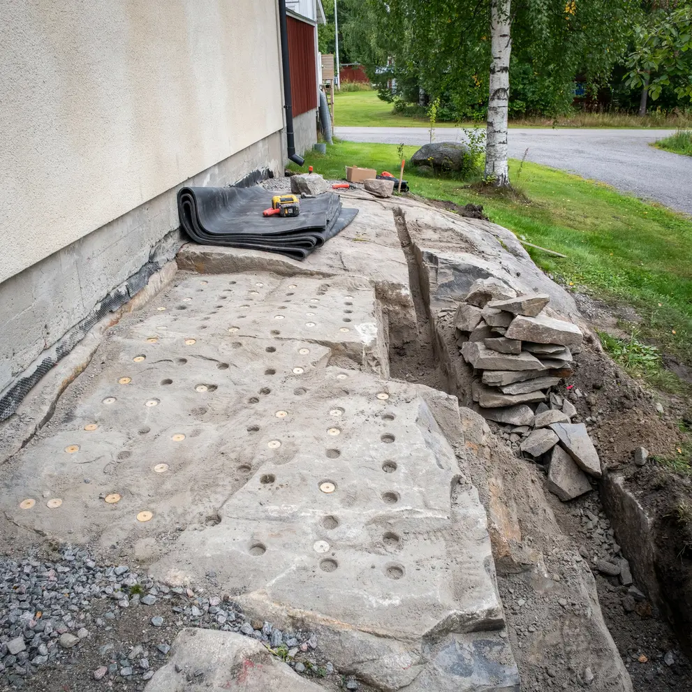 stensprackning bergsprangning uppsala stockholm